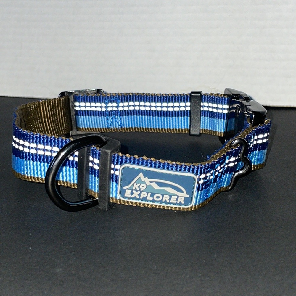 Dog Collar Coastal Pet Products K9 Explorer Sapphire Reflective Nylon Adjustable